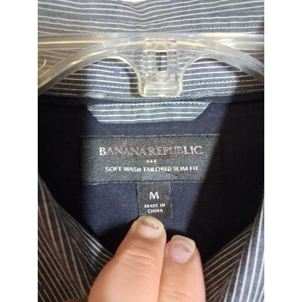 Banana Republic Slim Fit Button Down Shirt Business Casual Men's Size Medium